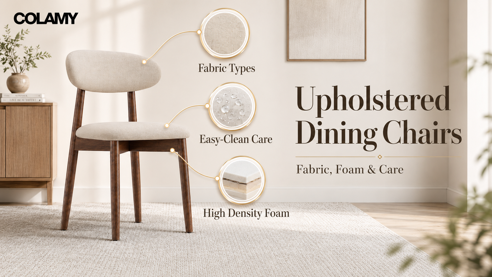 Which Upholstered Dining Chair Should You Choose? Fabric, Foam & Care
