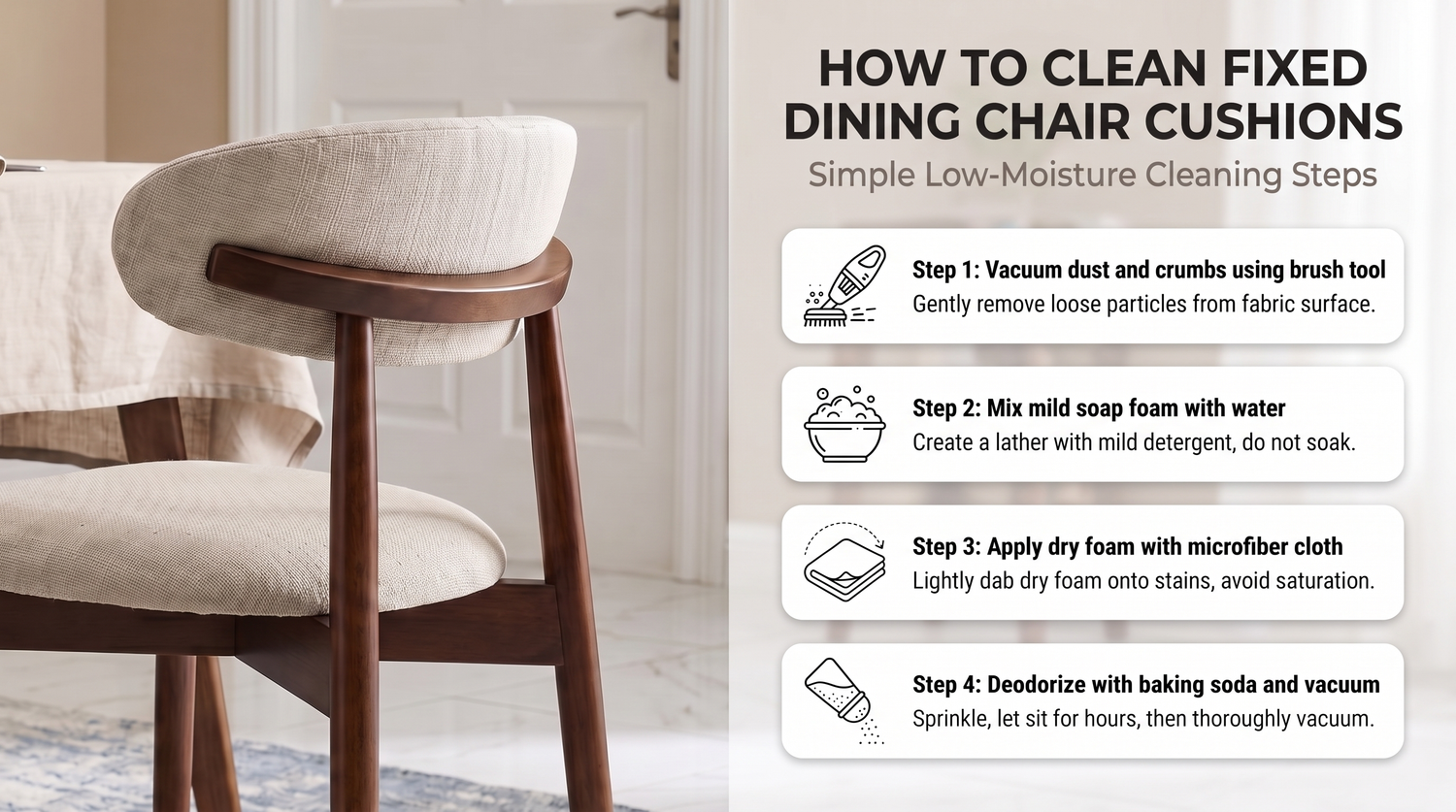 How to Clean Dining Chair Cushions: Step-by-Step Maintenance Guide
