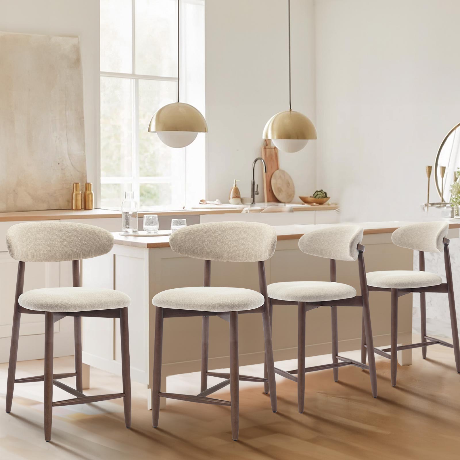 COLAMY ARLA Scandi Minimalist Bar Stool