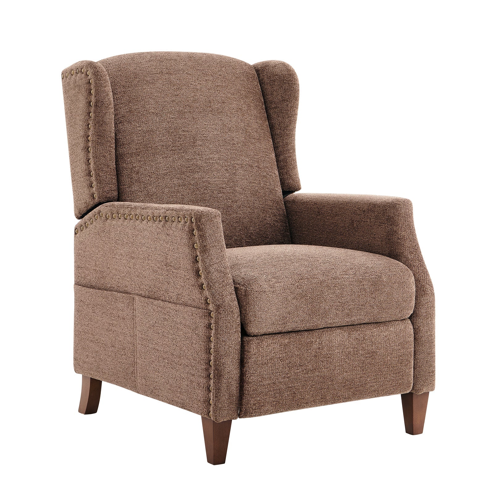 Fauteuil d'appoint COLAMY en tissu de couleur unie, fauteuil inclinable à dossier relevable, modèle W502