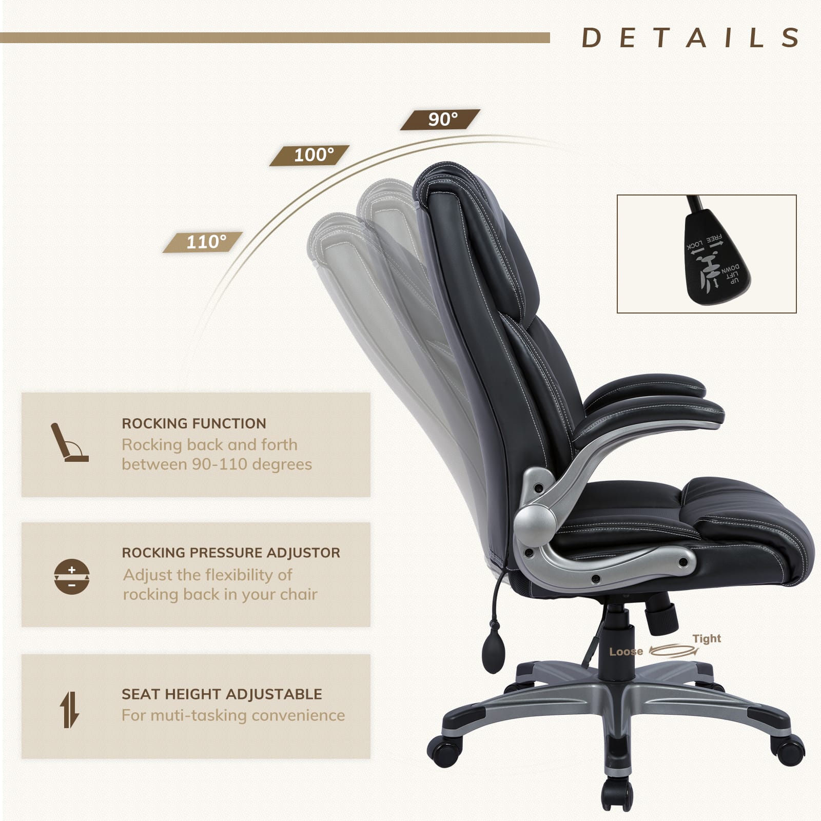 COLAMY GUARDIAN Managerial Office Chair