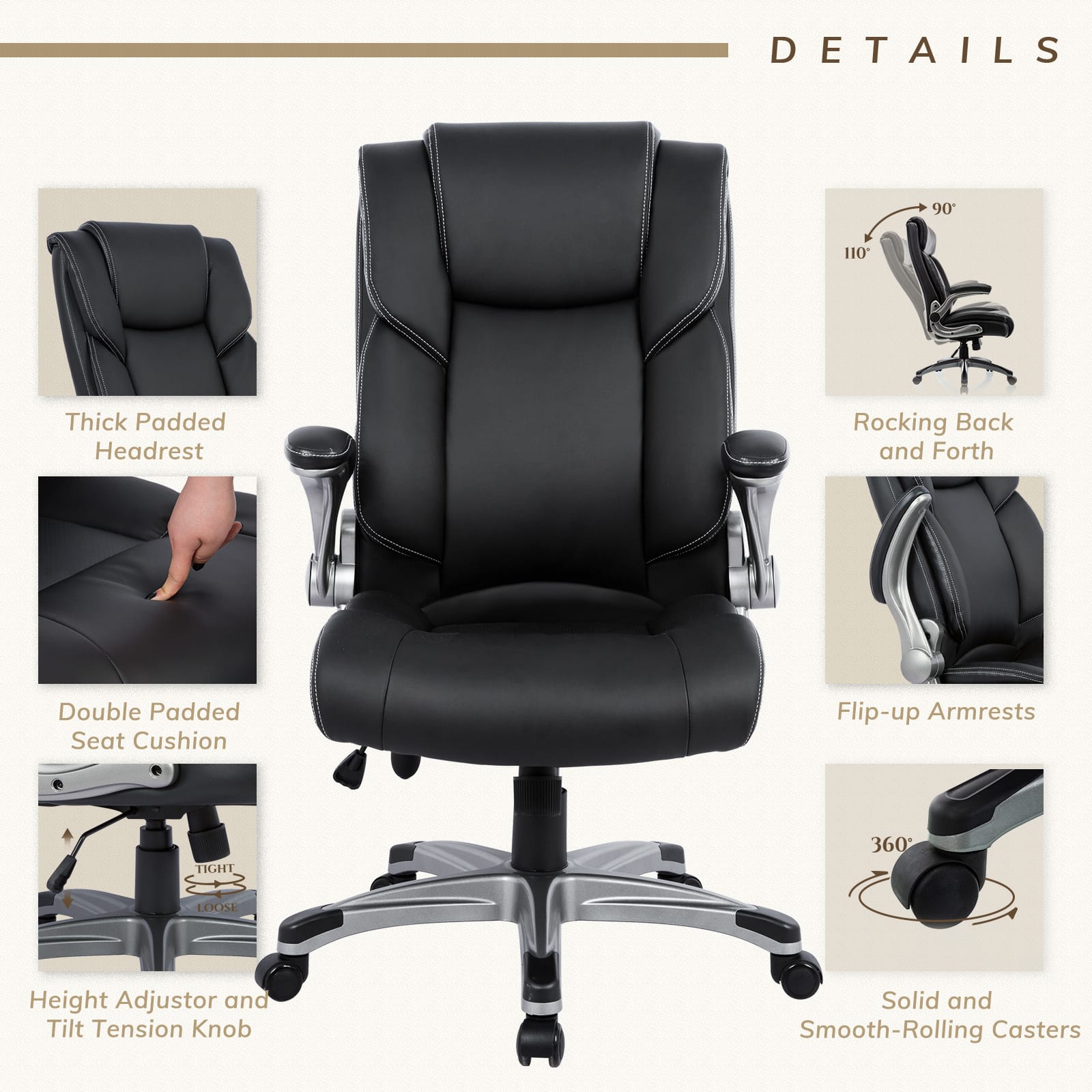 COLAMY GUARDIAN Managerial Office Chair