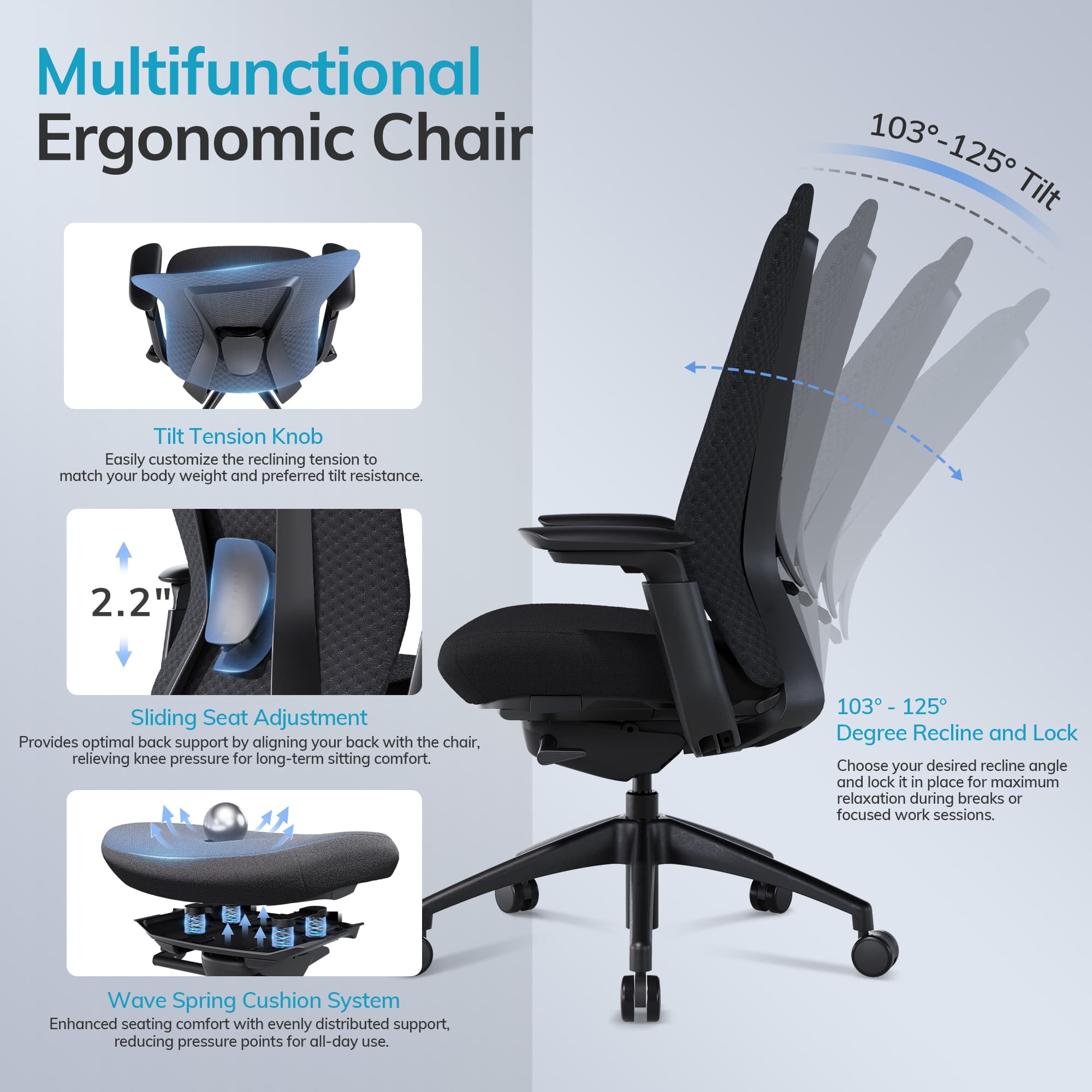 COLAMY NEZA Contemporary Office Office Chair