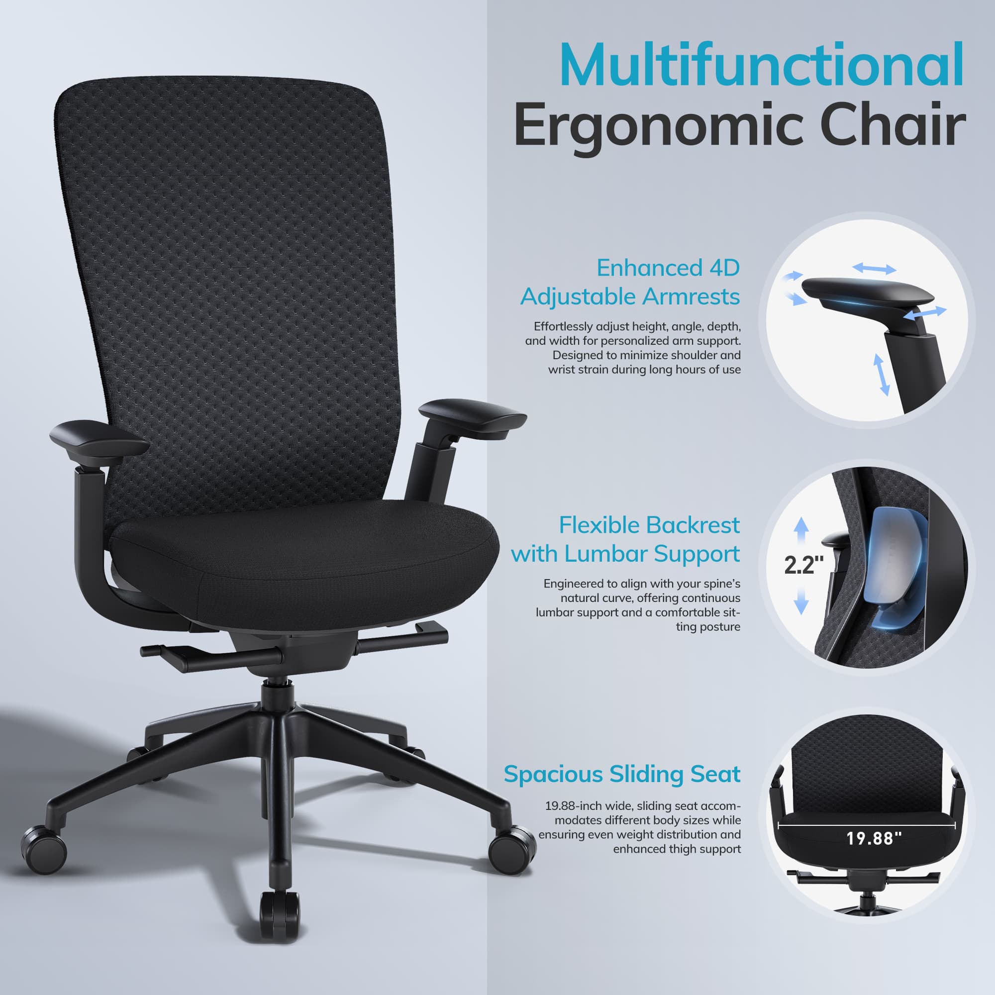 COLAMY NEZA Contemporary Office Office Chair
