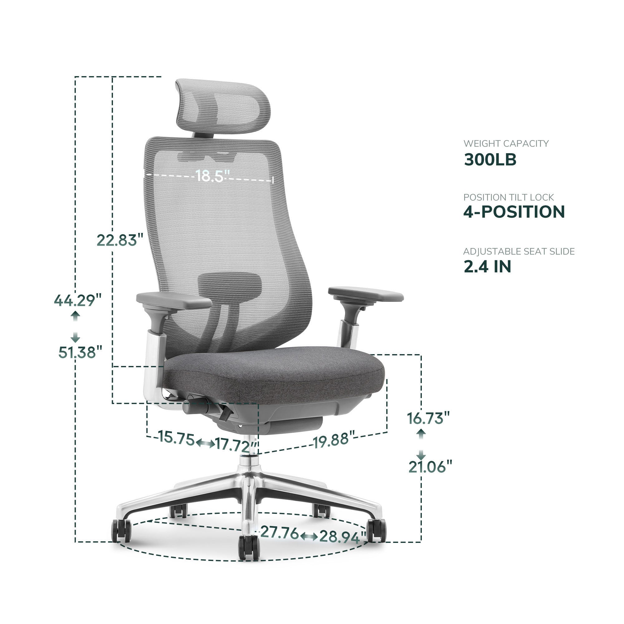 Chaise de bureau ergonomique exécutive COLAMY ATLAS