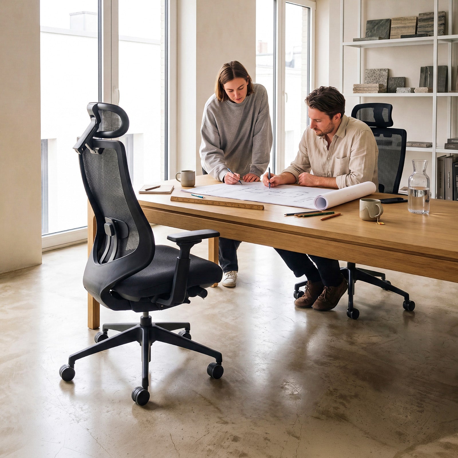 Chaise de bureau ergonomique exécutive COLAMY ATLAS-01