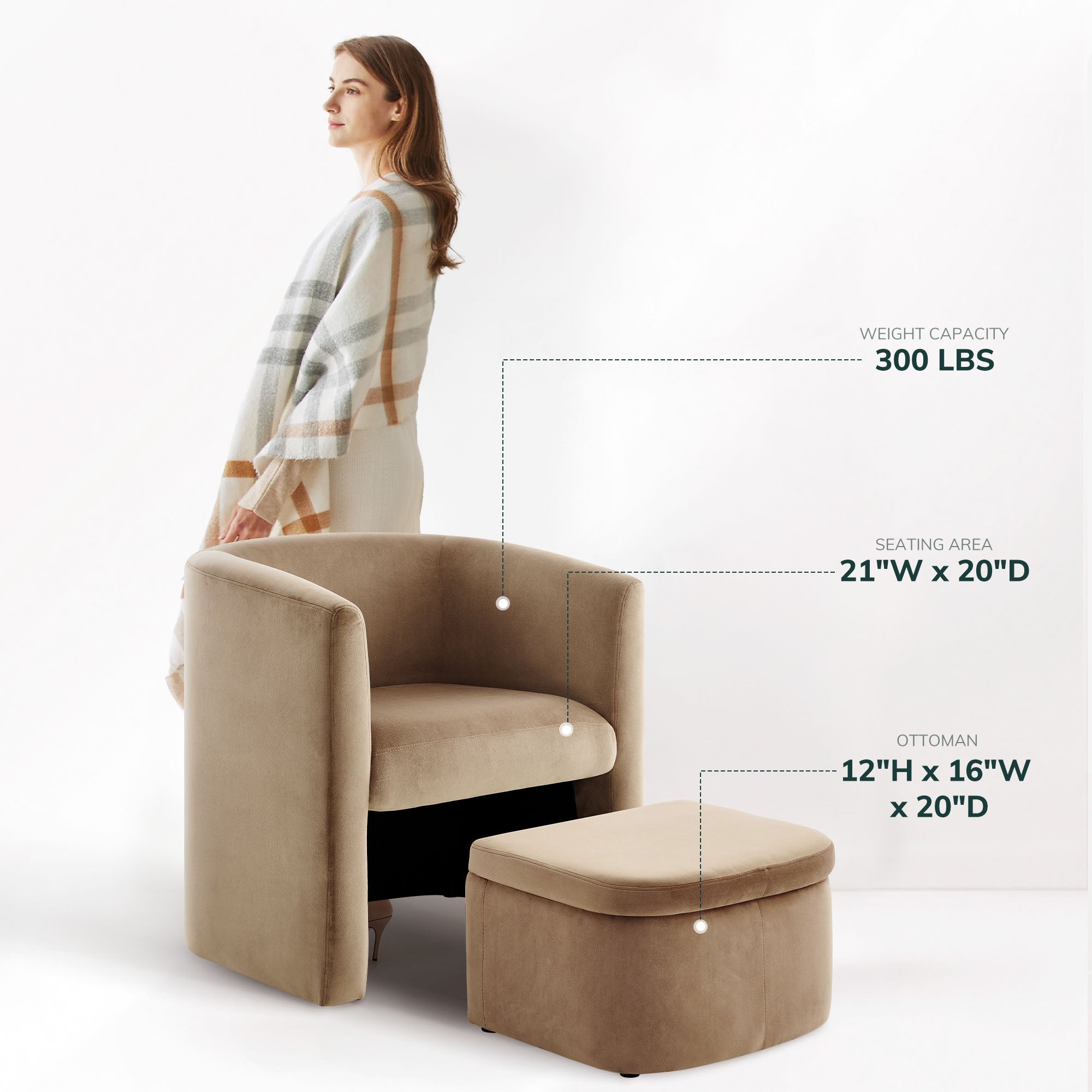 Chaise d'appoint minimaliste contemporaine COLAMY NUIA
