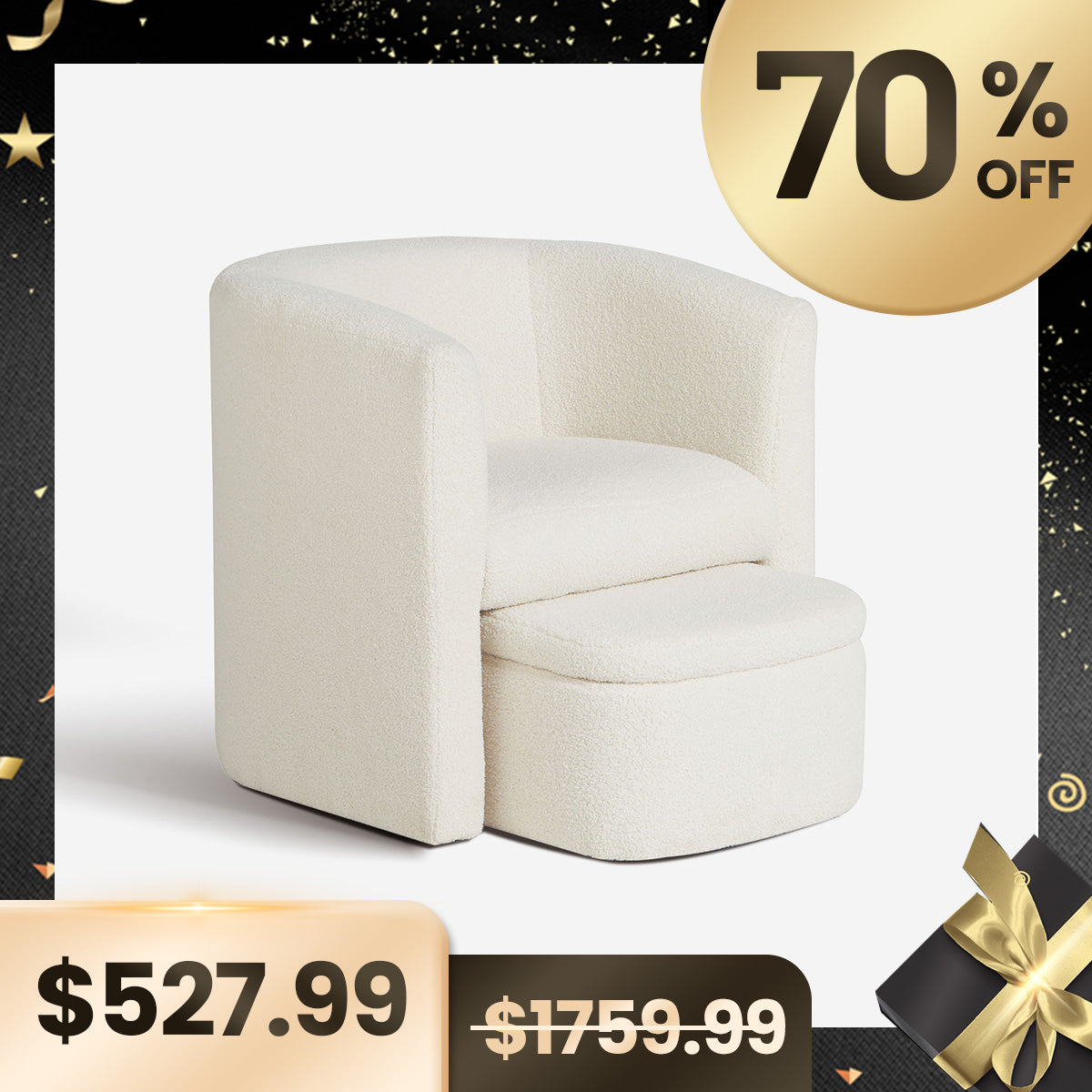 COLAMY NUIA Contemporary Minimalist Accent Chair