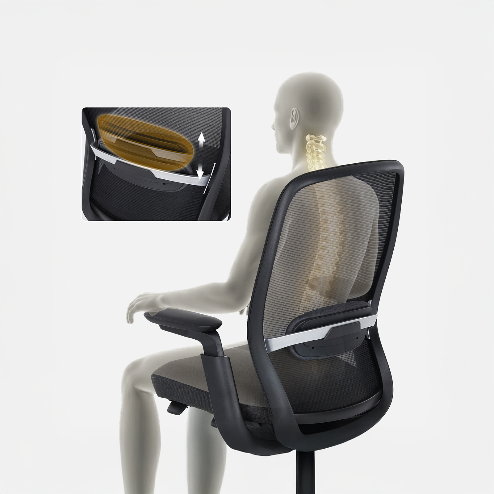 COLAMY AETHER Ergonomic Middle Back Mesh Office Chair