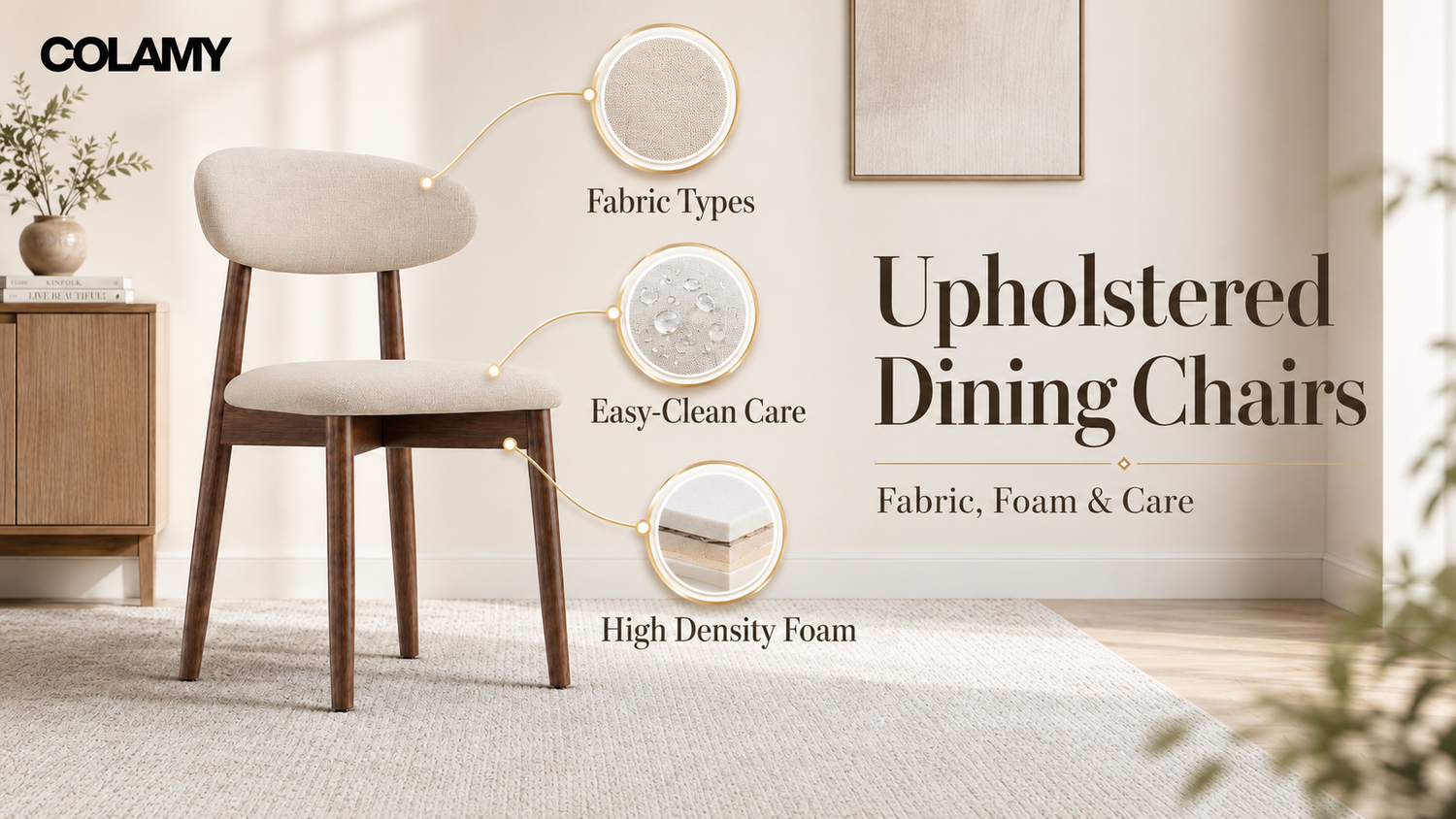 Which Upholstered Dining Chair Should You Choose? Fabric, Foam & Care