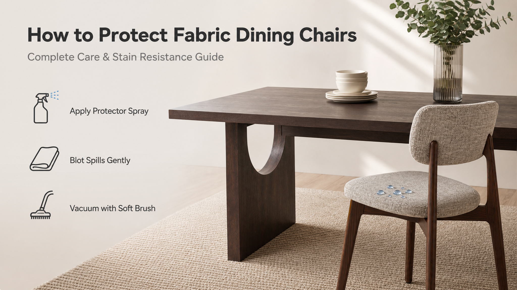 How to Protect Fabric Dining Chairs: Spills, Maintenance, and Fabric Care