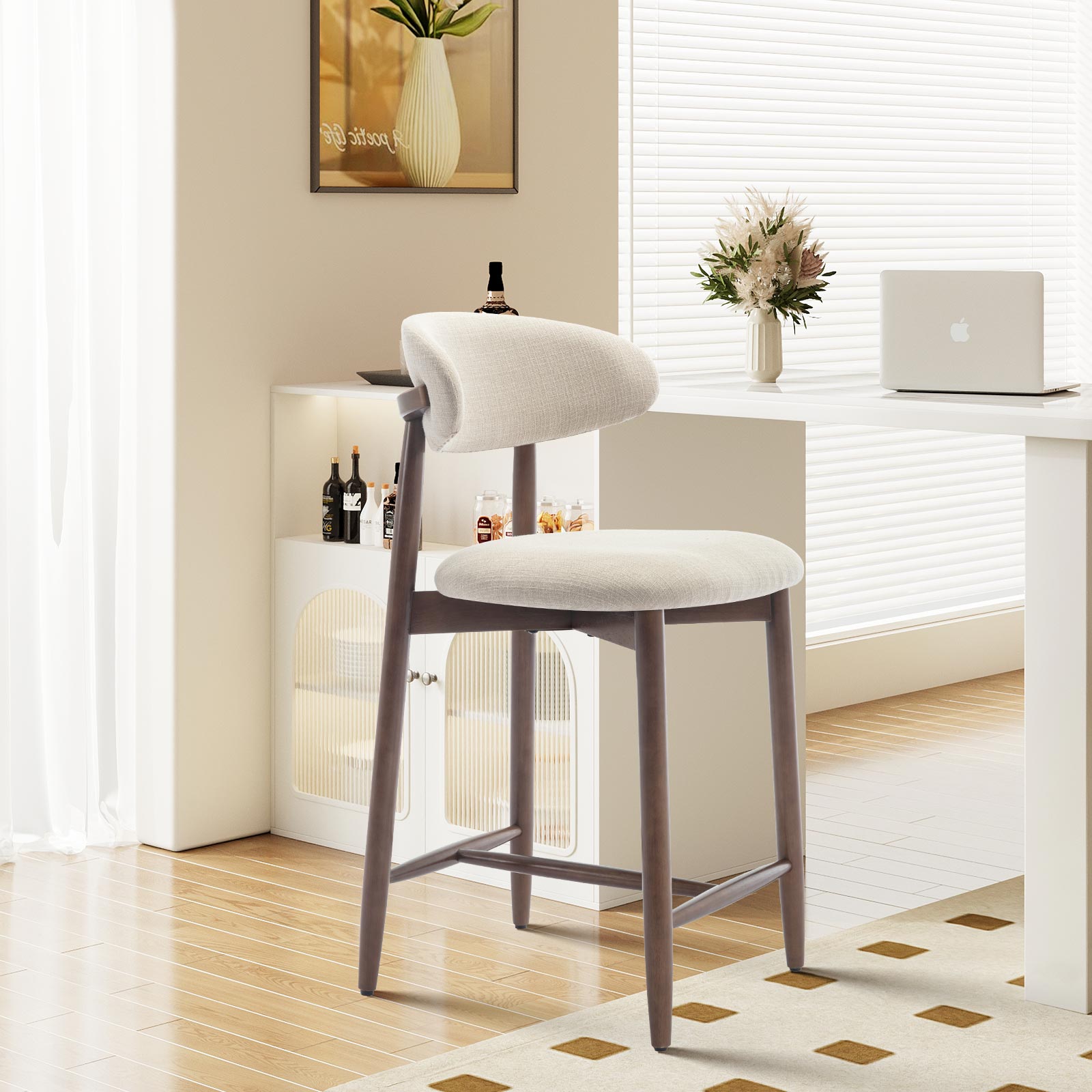 COLAMY ARLA Scandi Minimalist Bar Stool