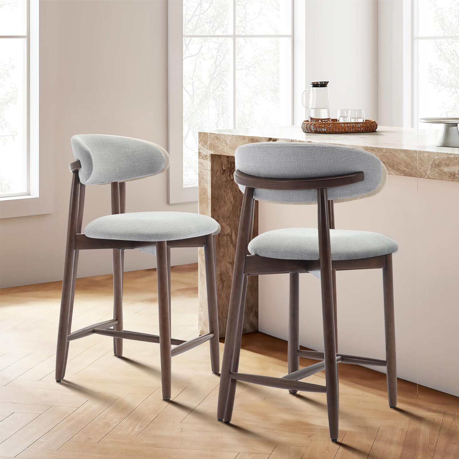 COLAMY ARLA Scandi Minimalist Bar Stool