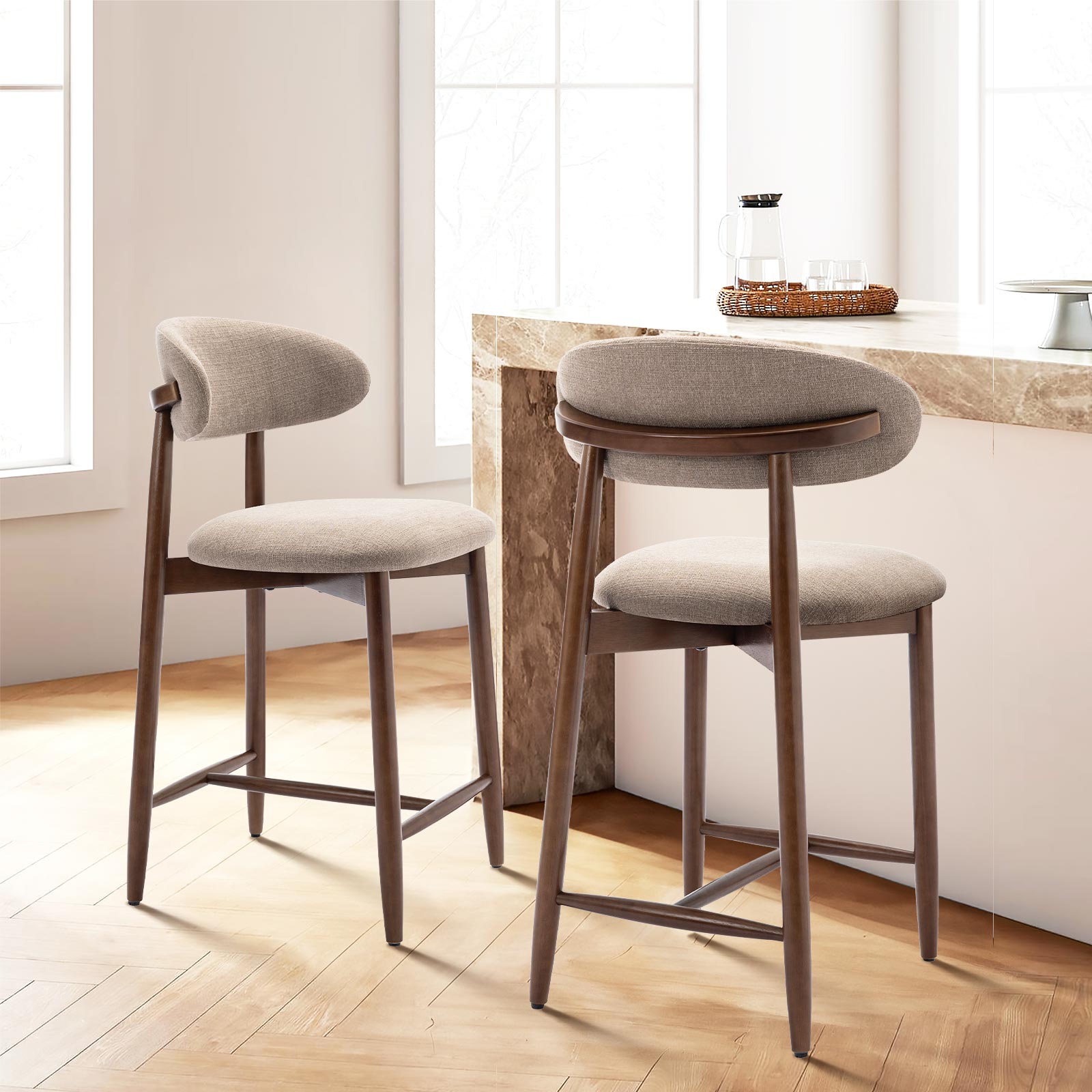 COLAMY ARLA Scandi Minimalist Bar Stool