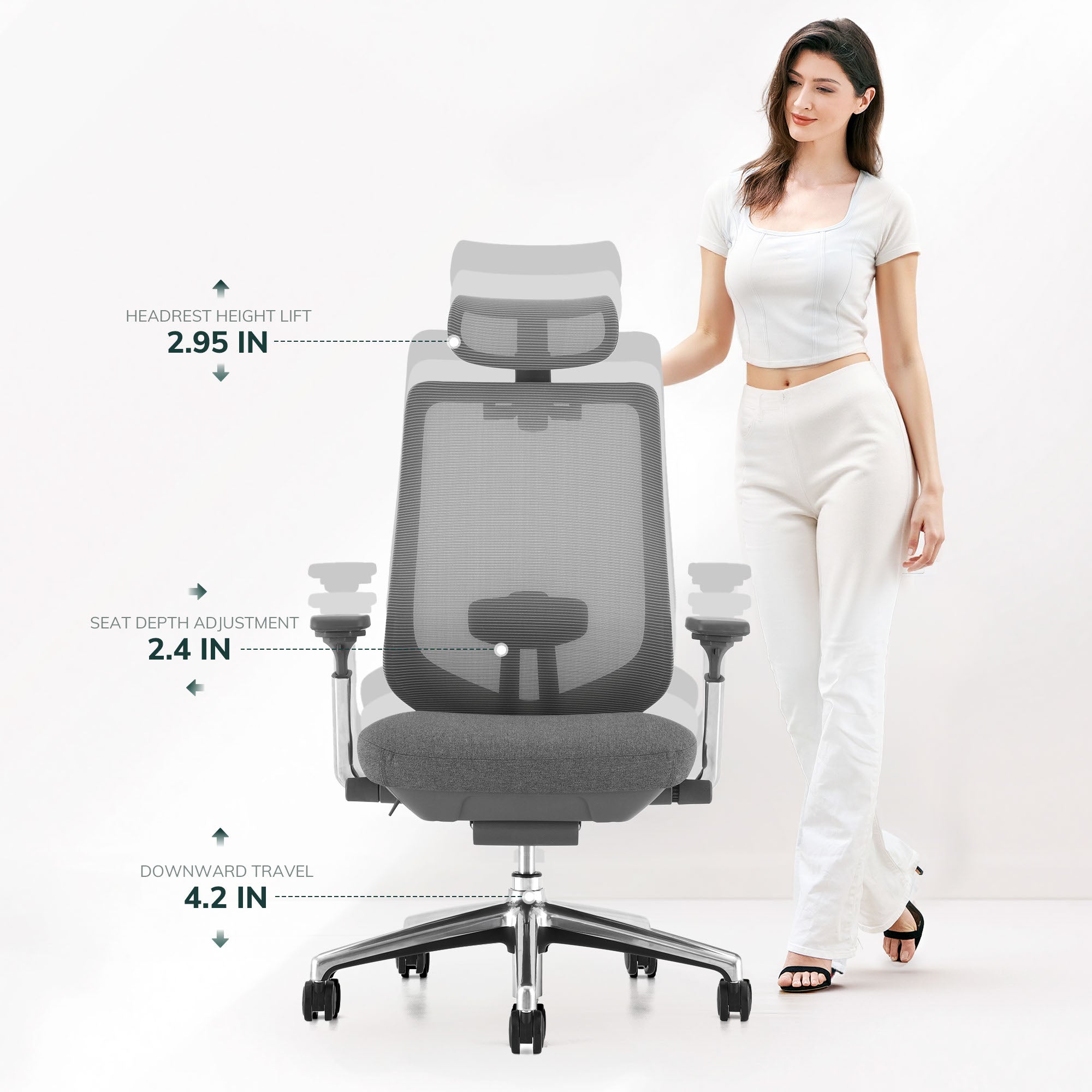 Chaise de bureau ergonomique exécutive COLAMY ATLAS 