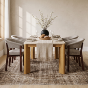 COLAMY VERSE 63" Dining Table with HALO Luxe Fully Assembled Upholstered Dining Chairs Set for 4