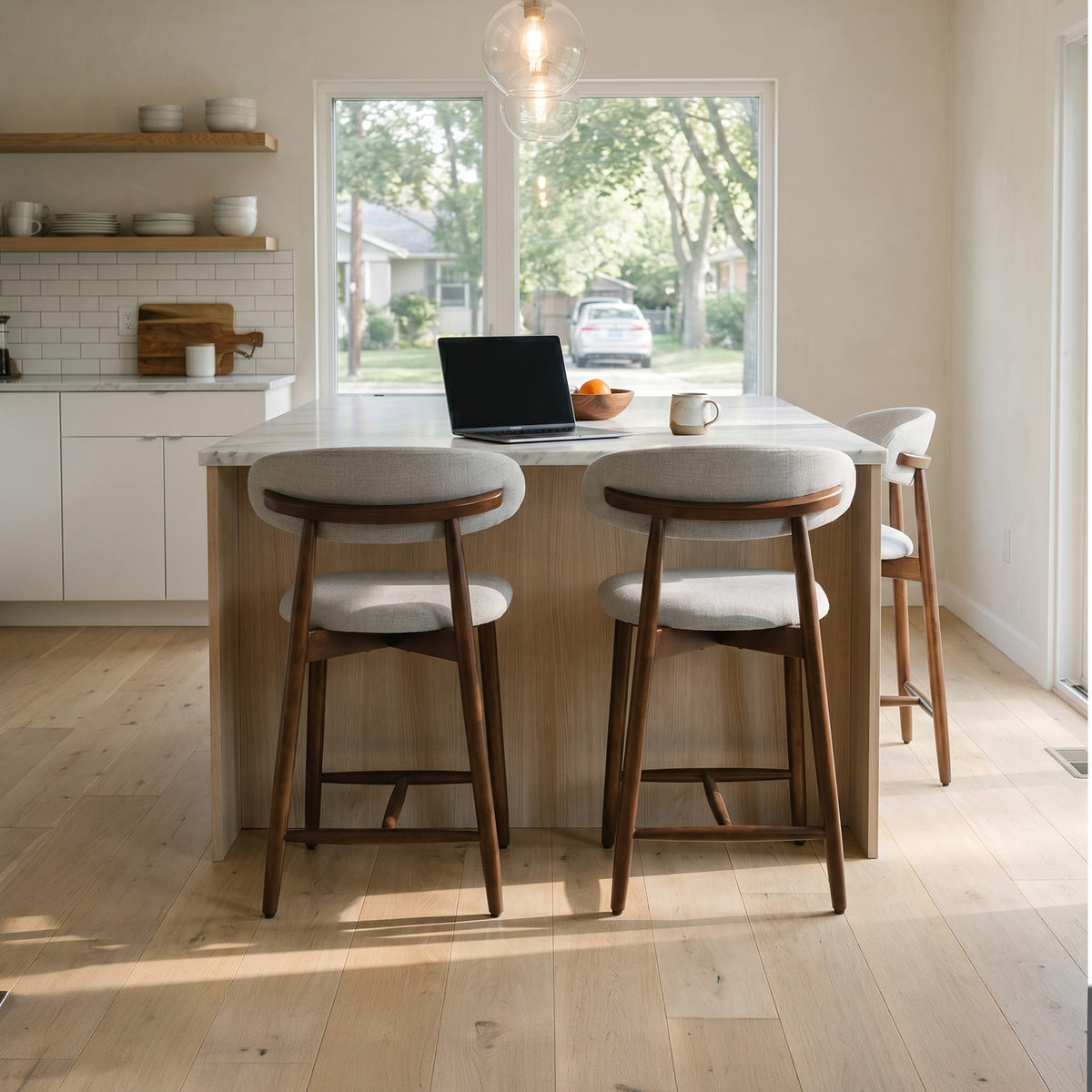COLAMY ARLA Scandi Minimalist Bar Stool
