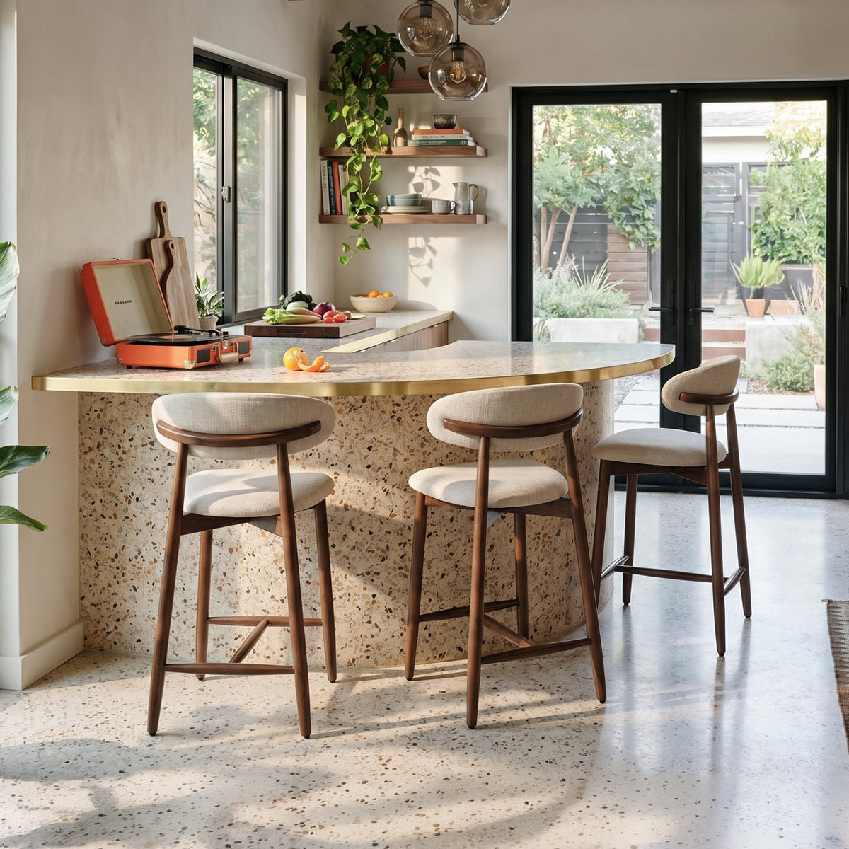 COLAMY ARLA Scandi Minimalist Bar Stool