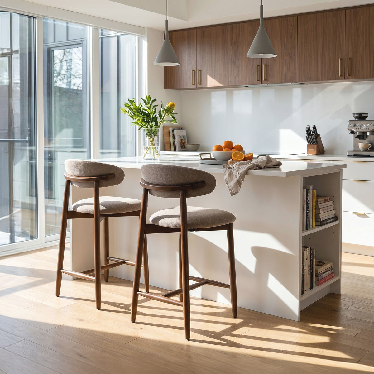 COLAMY ARLA Scandi Minimalist Bar Stool