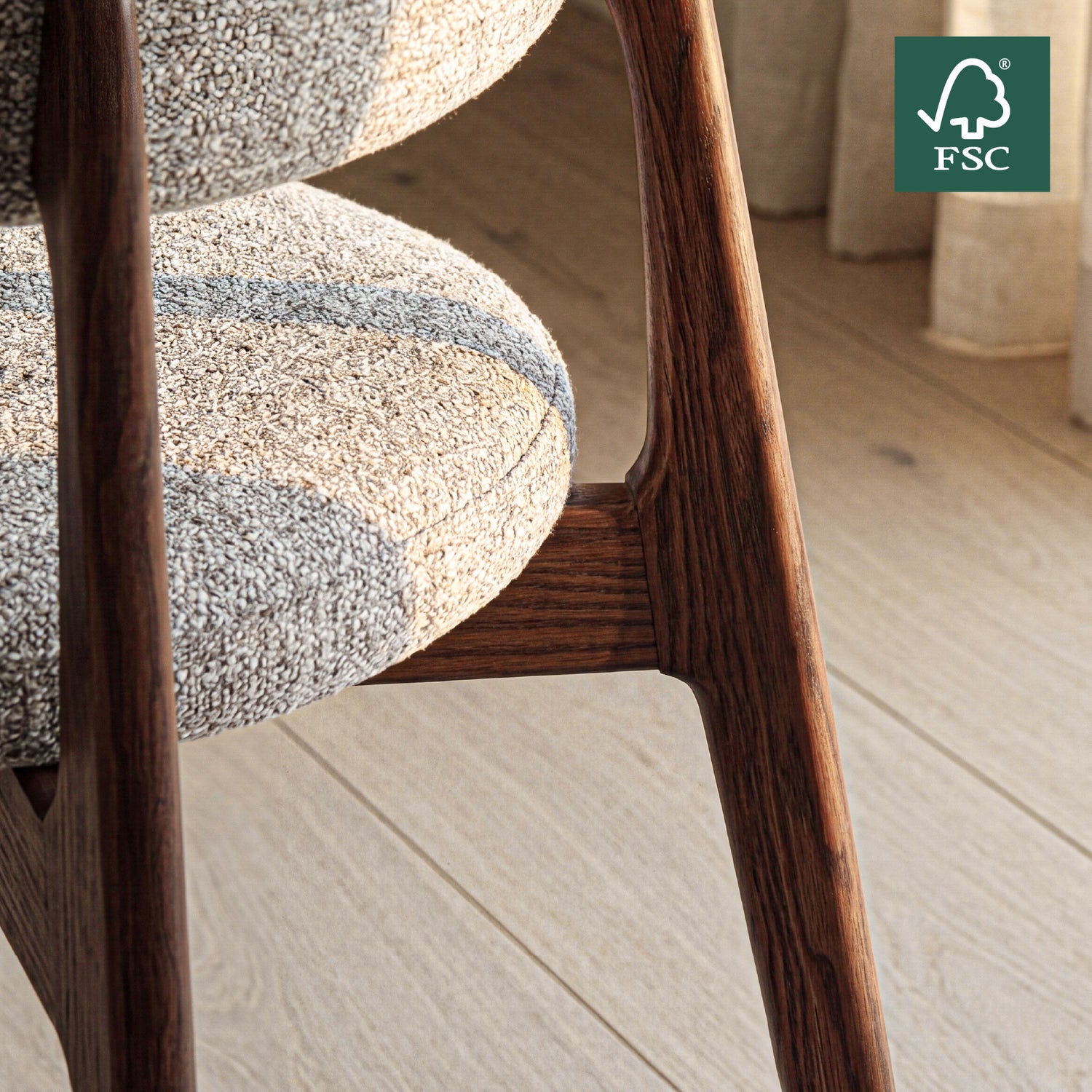 HALO PRIME dining chair solid wood frame with refined finish