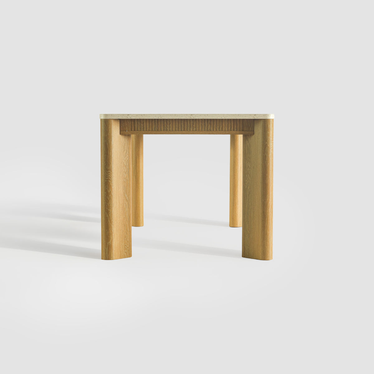 COLAMY VERSE 63" Travertine-Inspired Dining Table for 4–6