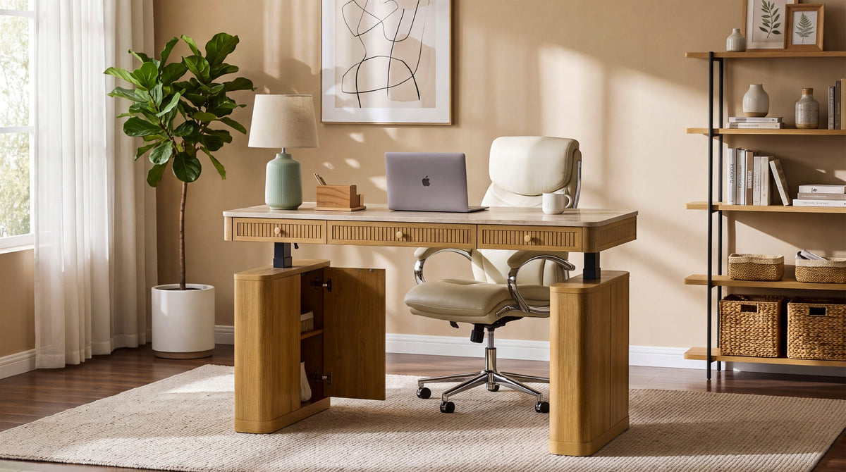 COLAMY VERSE Electric Standing Desk with Storage
