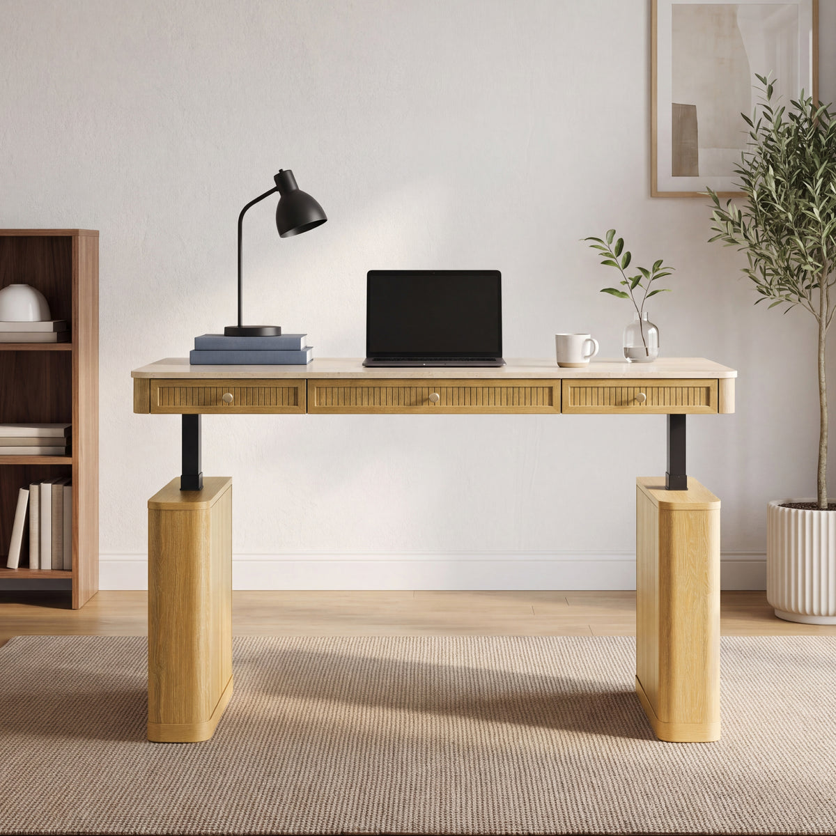 COLAMY VERSE Electric Standing Desk with Storage