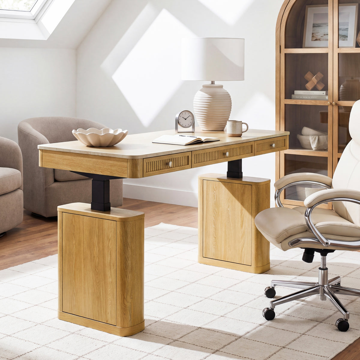 COLAMY VERSE Electric Standing Desk with Storage
