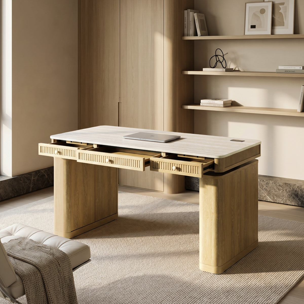 COLAMY VERSE Electric Standing Desk with Storage