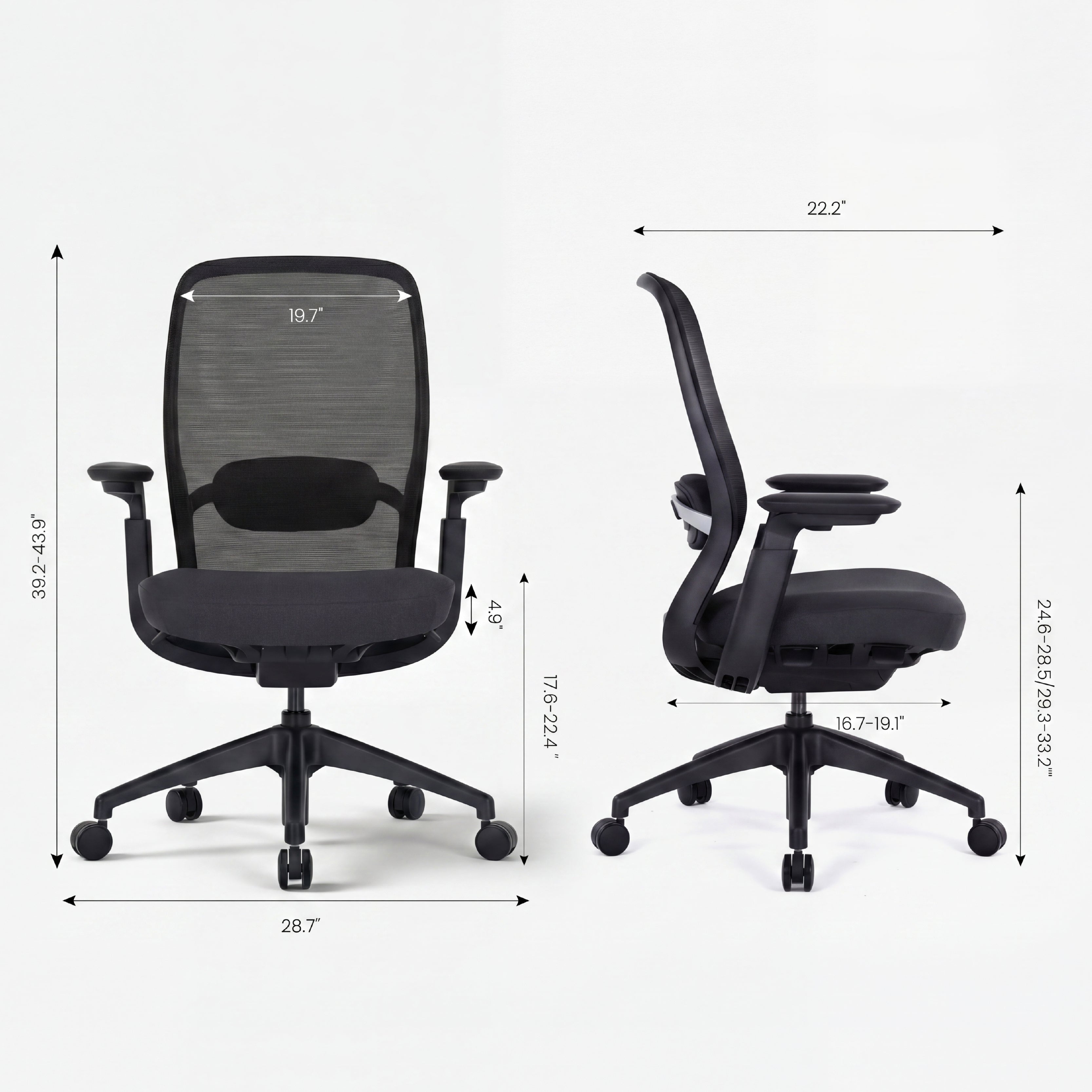 COLAMY AETHER Ergonomic Middle Back Mesh Office Chair