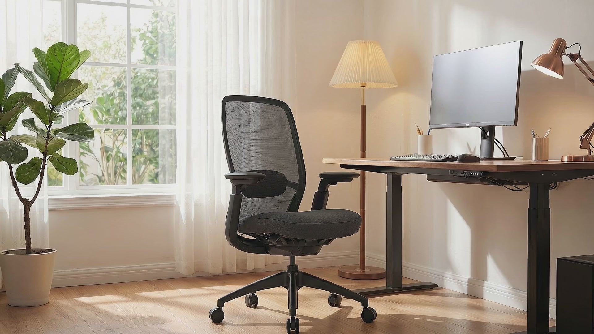Load video: COLAMY AETHER Ergonomic Middle Back Mesh Office Chair
